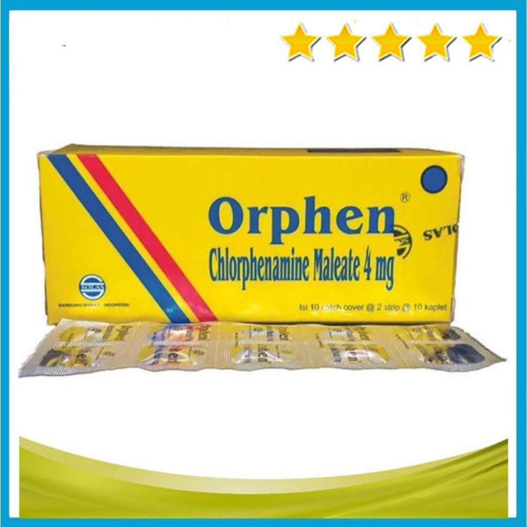 ORPHEN Tablet 4mg Antihistamin Mengatasi Alergi Biduran Gatal Gatal Pliek Bersin