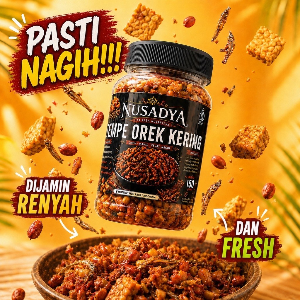 KERING TEMPE PEDAS MANIS/TEMPE OREK KACANG TERI/TEMPE OREK PEDAS MANIS