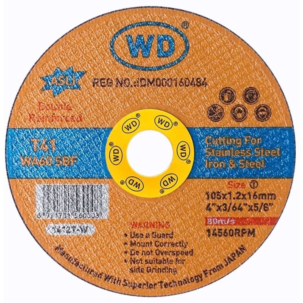 Batu Gurinda Potong WD 4" | Mata Gerinda Potong WD 4 inchi | Cutting Wheel WD 4 inch | WD Potong 4"