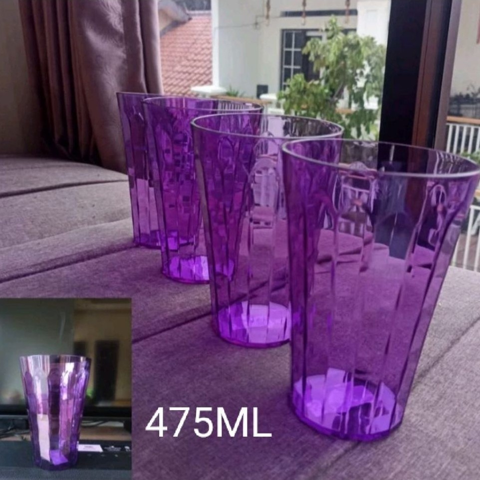 Gelas crystal Tupperware (4 pcs)