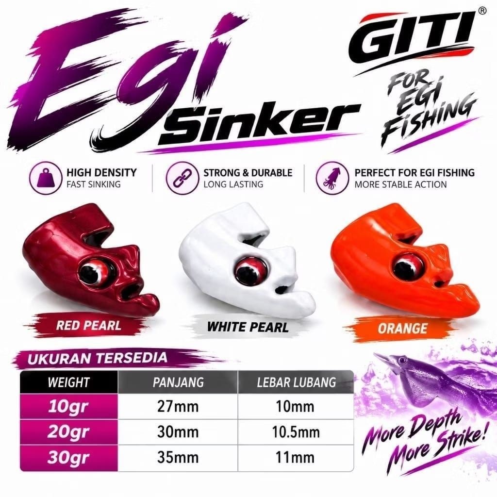 EGI SINKER KENDAT UMPAN CUMI SOTONG GITI PRODUCT [UMMJ31]