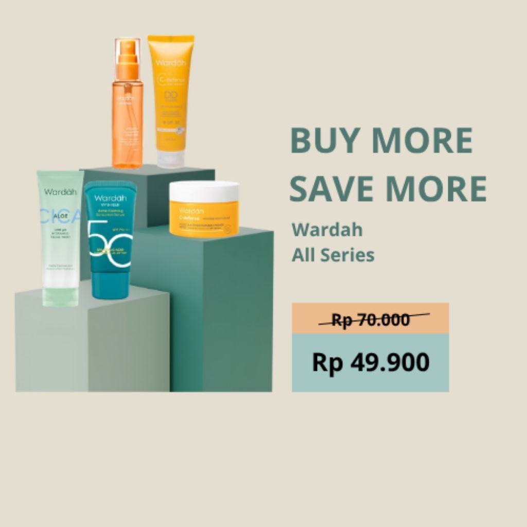 Wardah Face Wash, Moisturizer, Face Mist, DD Cream, Sunscreen All Series - Airy Smooth SPF 50, Acne 