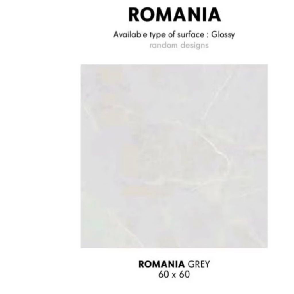 GRANIT INFINITI ROMANIA GREY 60X60 - Granit Lantai Premium Glossy Elegan & Tahan Lama