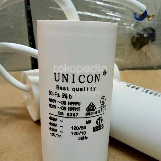Kapasitor 30 uf 450 Vac Unicon Kabel