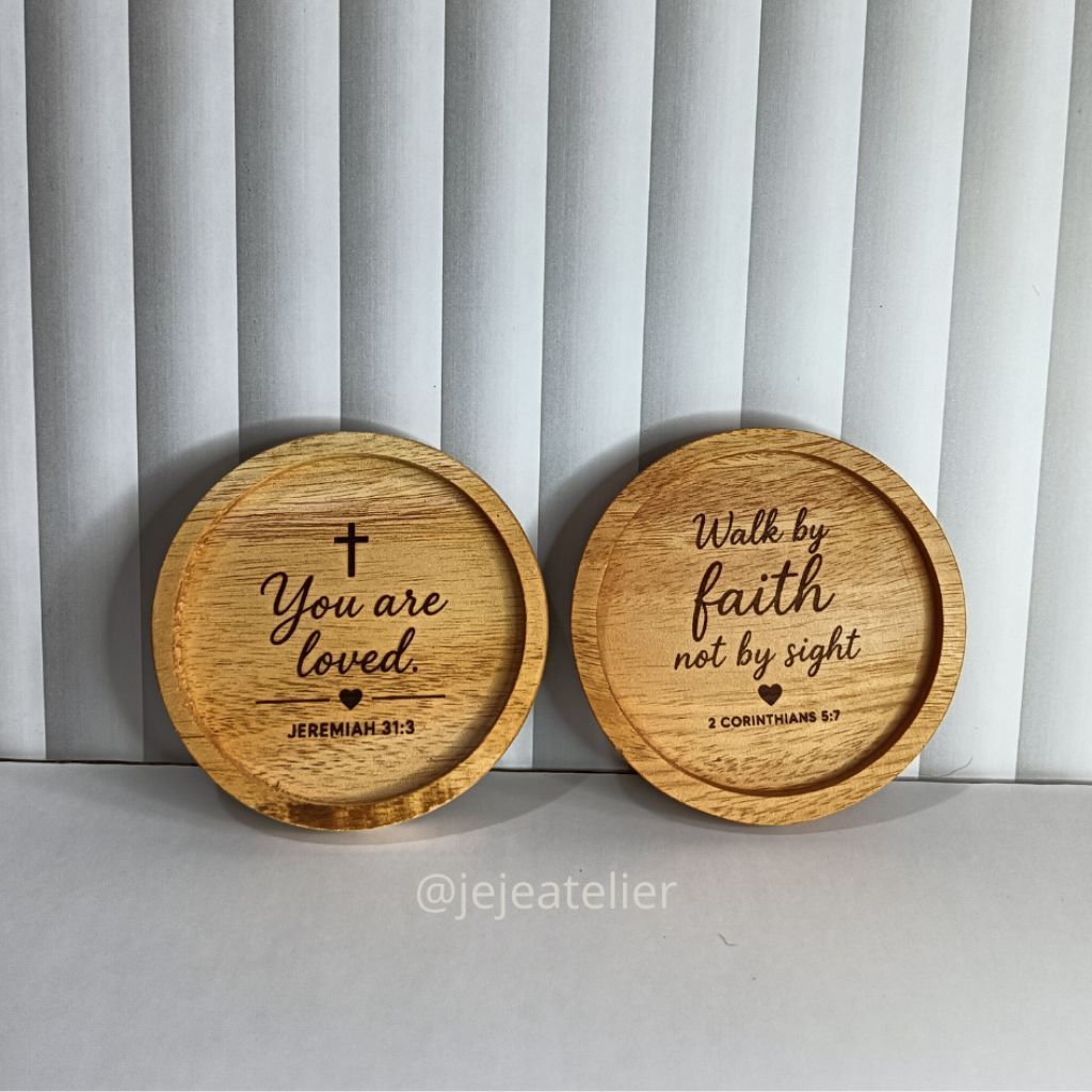 Grace Coaster l Tatakan Gelas Kristen | Coaster Salib | Christian Gift