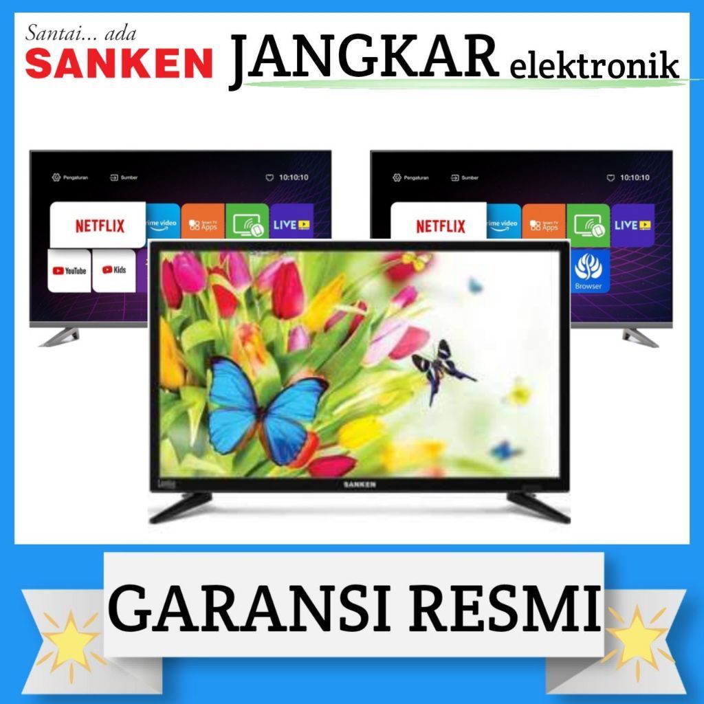 LED TV SANKEN SMART 32INC SLE32SH101SC/SANKEN LED TV SMART 32INCSLE32SH101SC GARANSI RESMI