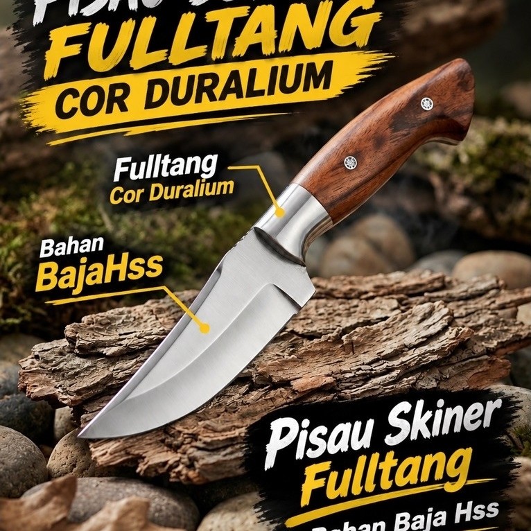 Pisau Seset Kulit fulltang Cor Duralium Bahan BajaHss Pisau Skiner Fulltang Bahan Baja Hss