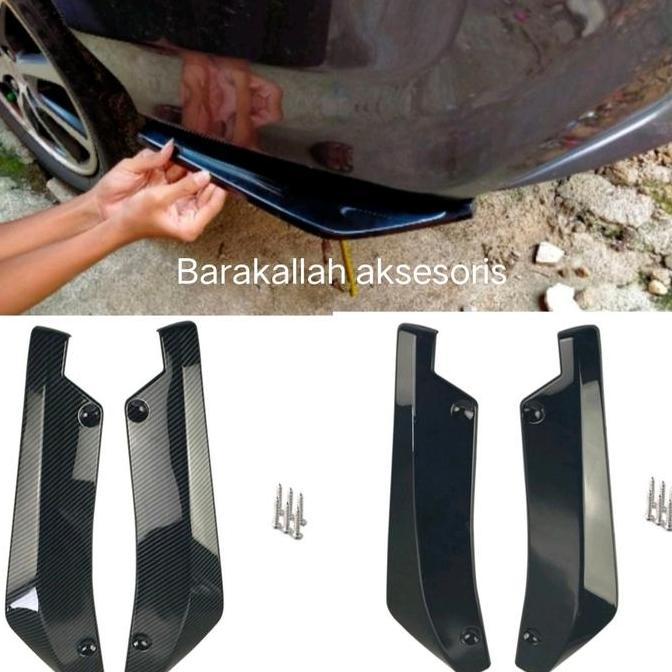 Winglet Belakang Mobil Universal Winglet Carbon Hitam