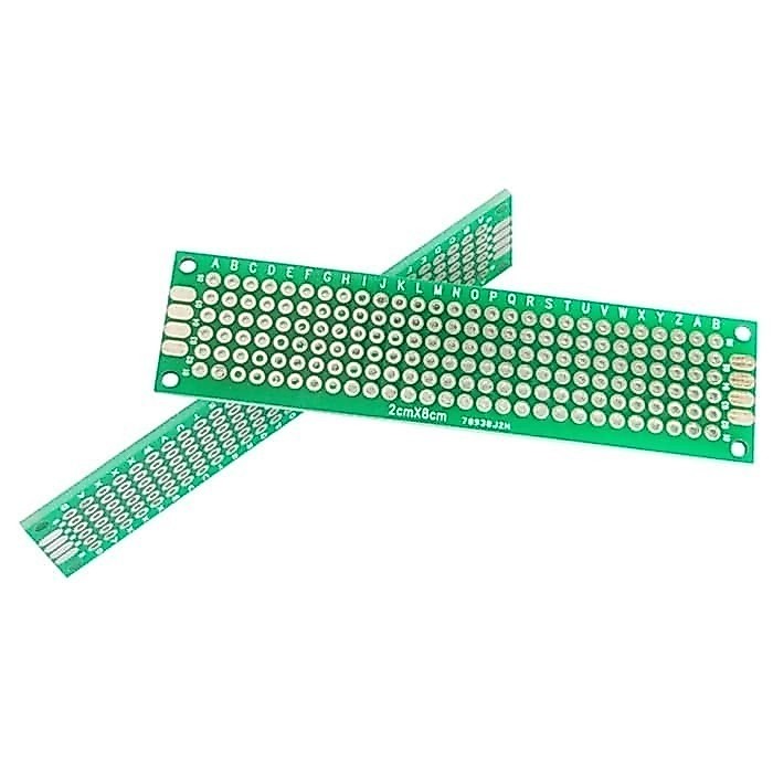 PS - PCB 2x8 cm PCB Lubang Dua Sisi Dual Double Layer Side 2*8 Prototype Board