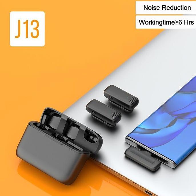 J13 Mikrofon Wireless Lavalier Lapel System Android iOS