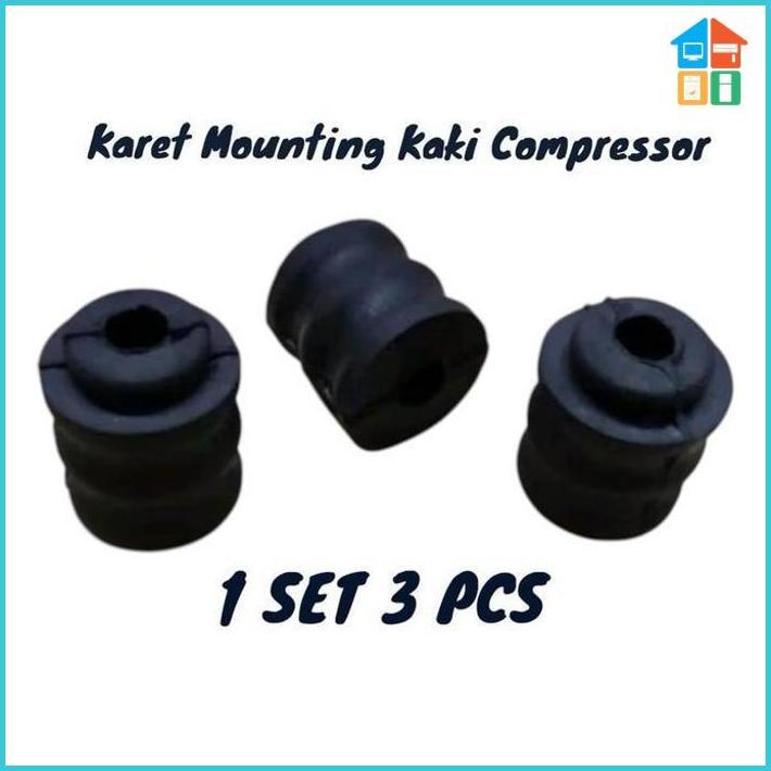 Karet Bantalan Compressor Karet Mounting Compressor Ac Splite 0,5 Pk - 2 Pk Asli