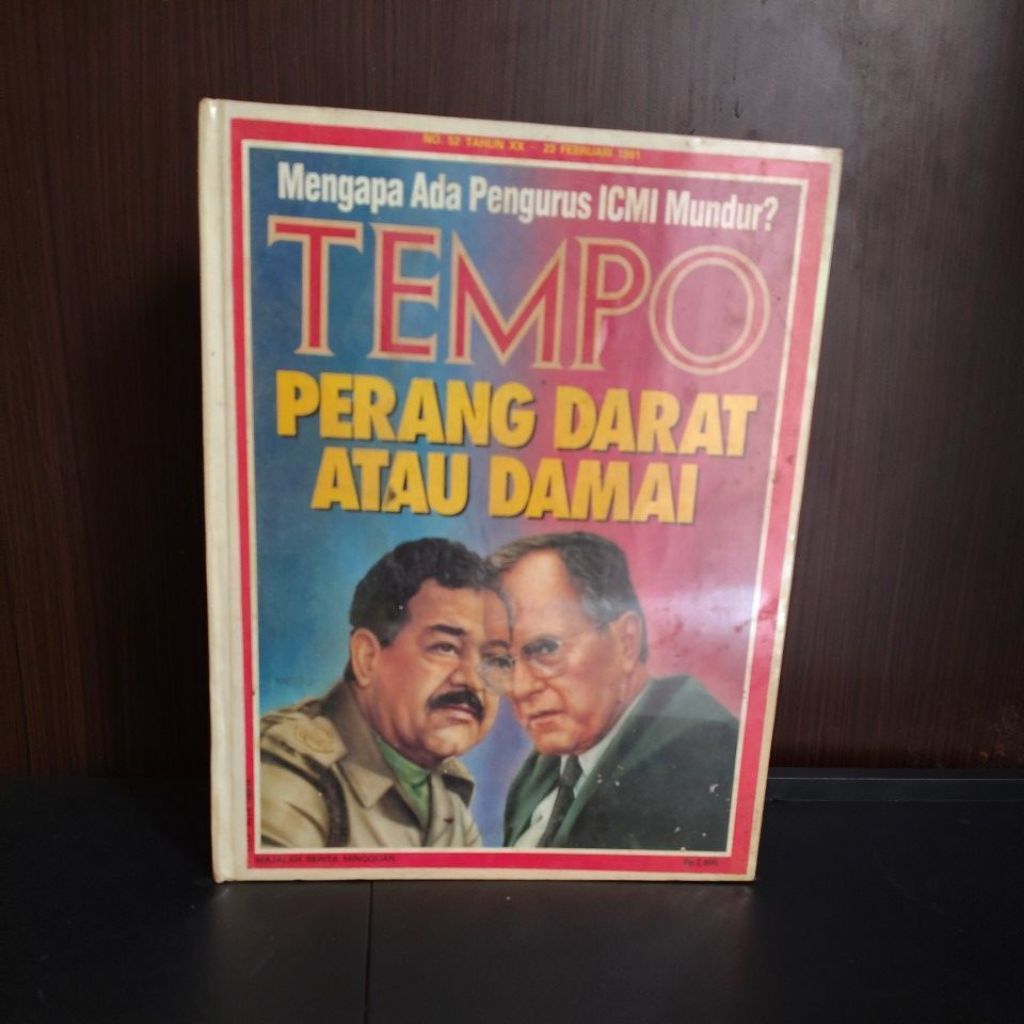 MAJALAH TEMPO PERANG DARAT ATAU DAMAI NO 52 TAHUN XX - FEBUARI - 1991