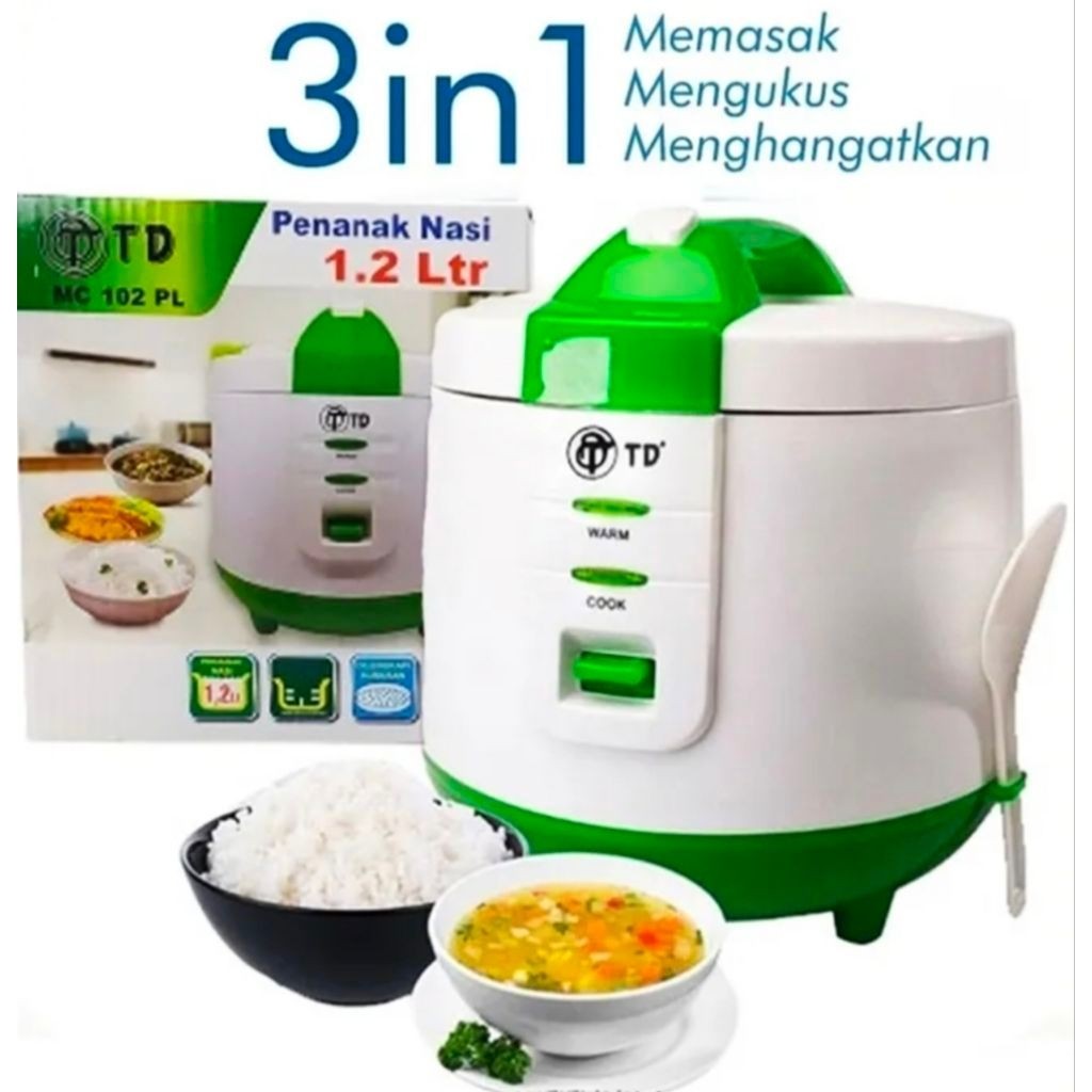 TD MC 102 PL Magic Coom Murah 1.2 Liter / Penanak Nasi 3in1