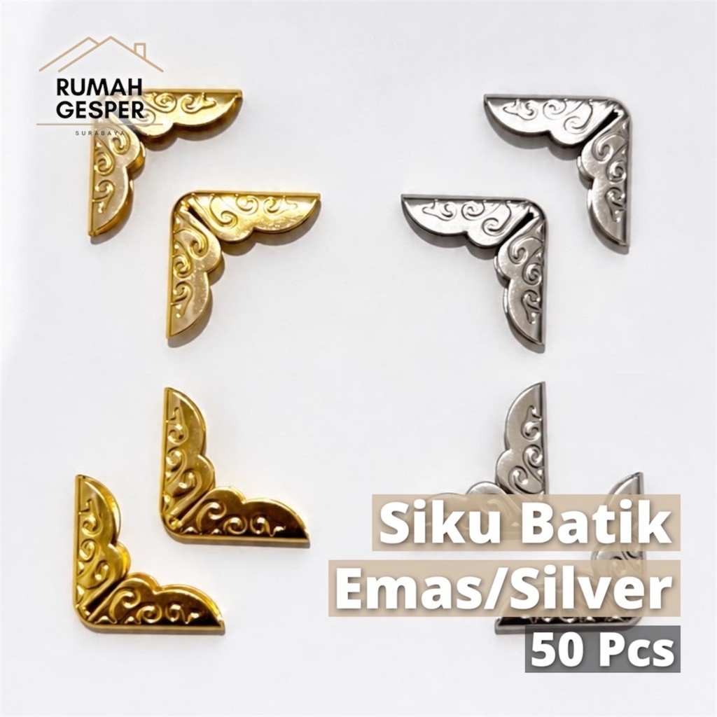 (50 PCS) SIKU BATIK PREMIUM SIKU BUKU YASIN BUKU WISUDA SKRIPSI SUDUT EMAS GOLD SILVER NIKEL