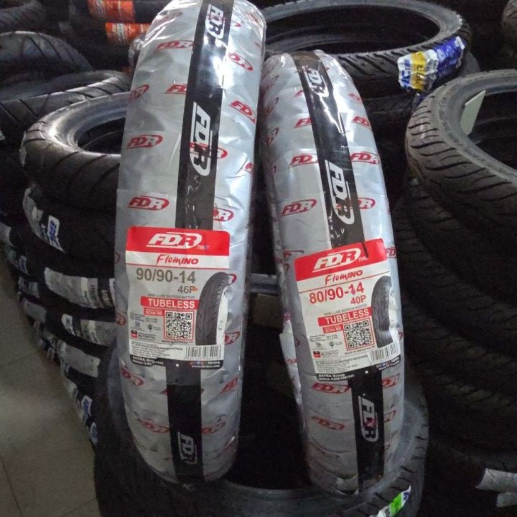 Ban Depan Belakang Motor Matic FDR 80/90 Ring 14 90/90 Ring 14 Free Pentil Tahun 2026