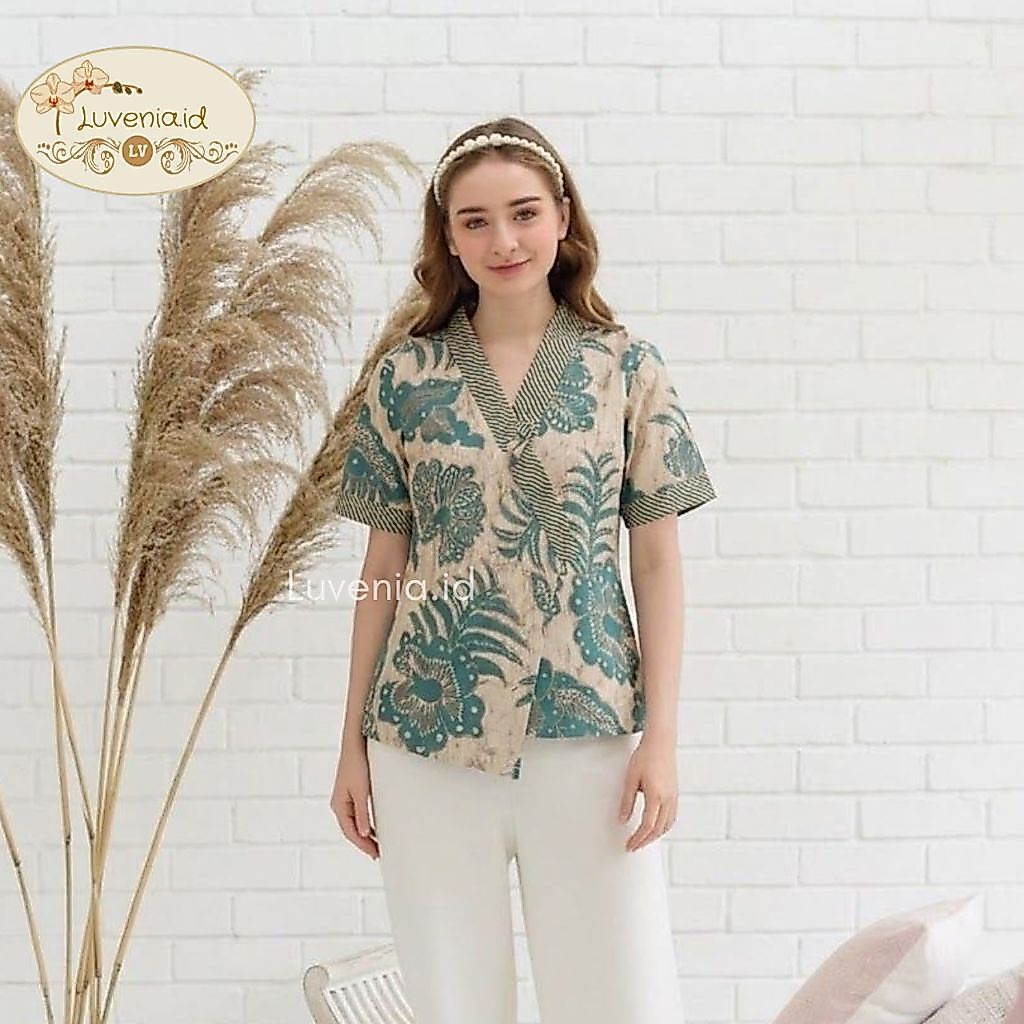 Atasan Batik Wanita 267 BHK - Batik Modern / Blouse Batik / Seragam Batik / Batik Couple
