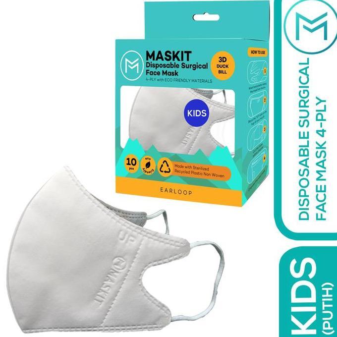Masker Anak Maskit Duckbill - Putih