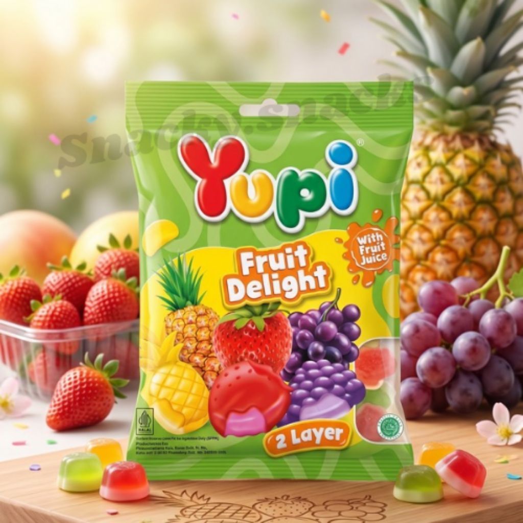 SNACK THAILAND - Yupi Candy Import Thailand Fruit Delight 2 layer / permen yupi import thailand
