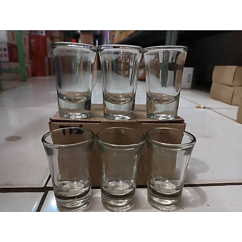 (12pcs) GELAS SLOKI / GELAS AIR  ZAM ZAM / GELAS SOJU / GELAS BIR / GELAS KACA MINI