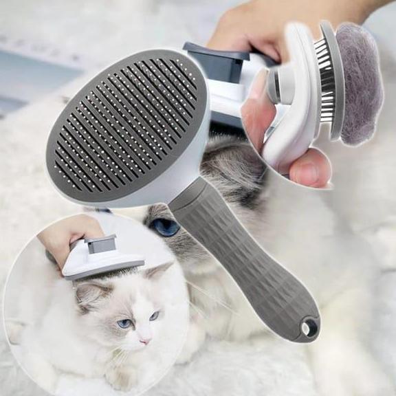 Pet Slicker Brush Pakeway T10 Self Cleaning Slicker Brush Dog Cat