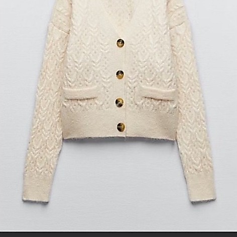 Zara Cable Knit Cardigan preloved