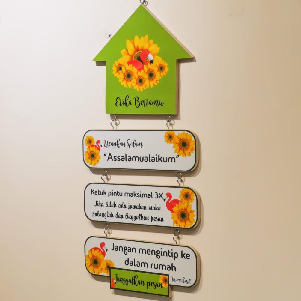 Hiasan Pajangan Dinding Wall Decor Etika Bertamu Tata Cara Bertamu Dekorasi Pintu Rumah Minimalis
