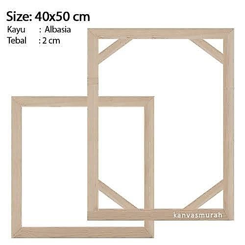 spanram kayu 30x40/40x50/40x60 frame - 40x60