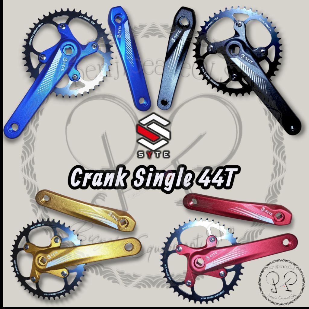 Crank single 44t crank Syte alloy chainwheel united gir depan sepeda crank BMX mtb roadbike fixie 44