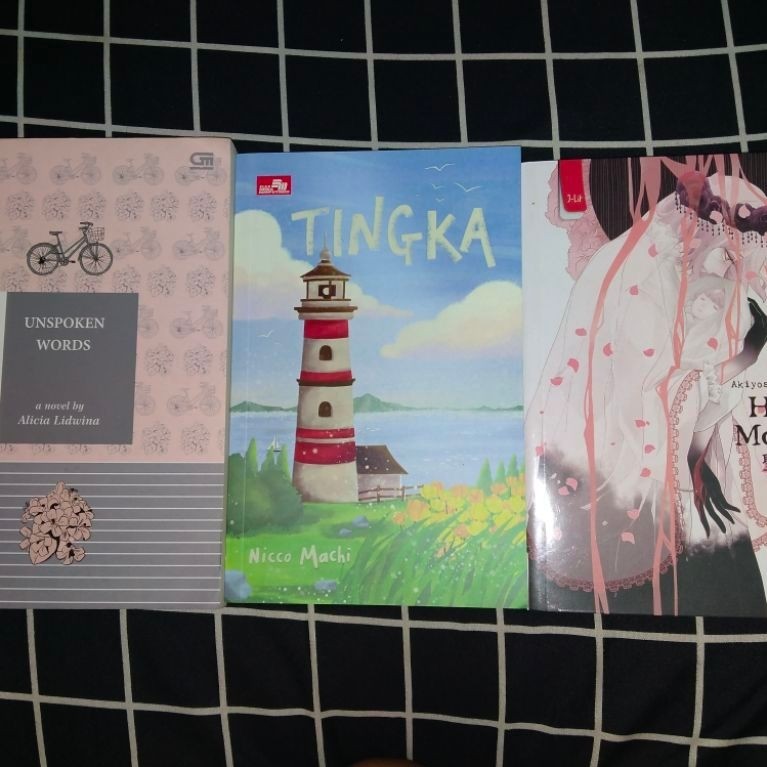 Preloved Buku Novel Tingka By Nicco Machi, Holy Mother by Akiyoshi Rikako, Unspoken Words Alicia Lid