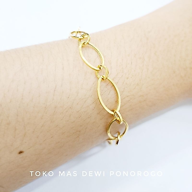 Dewi Ponorogo GELANG VENSI MODEL Emas Asli Kadar 8k/375% Yellow Gold