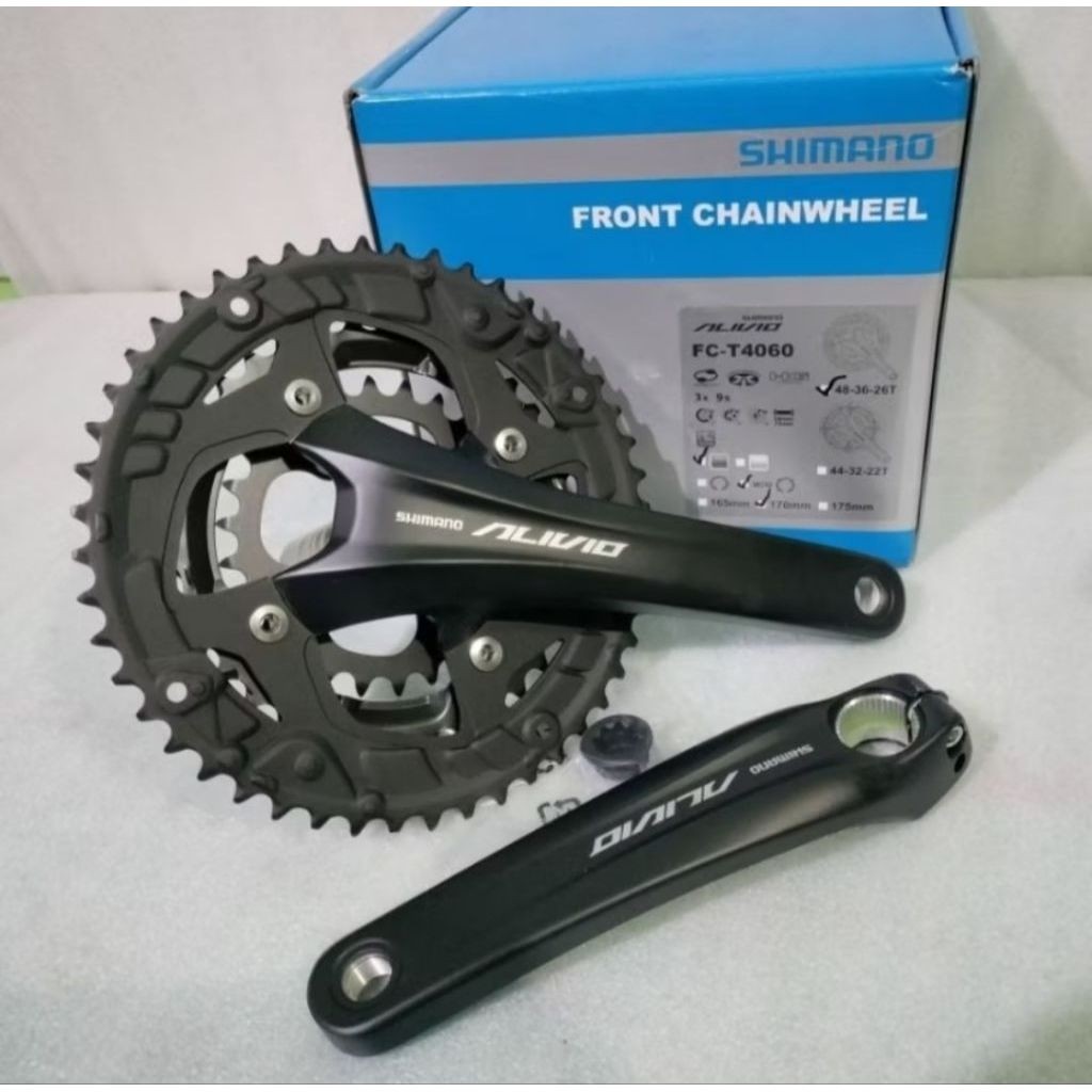 Shimano Crankset Alivio T4060 HT2 triple 48 36 28