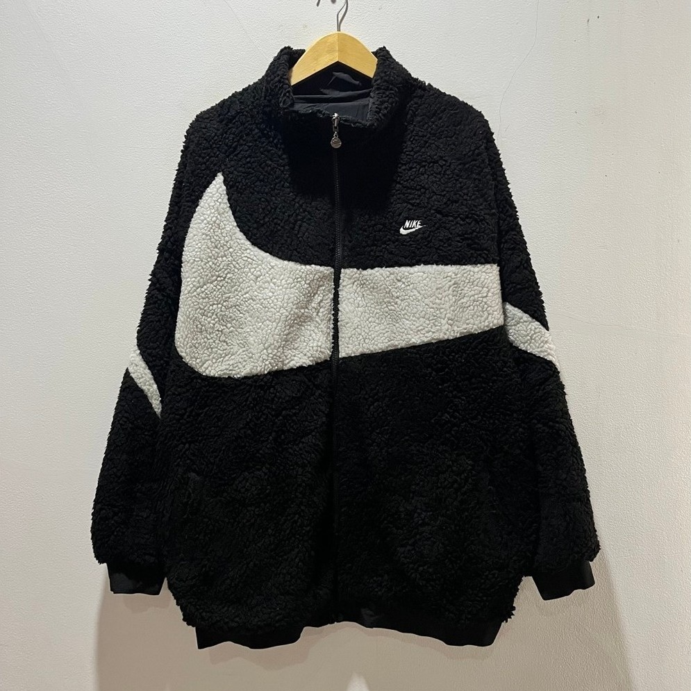 Jacket N I - K E - Big Swoosh Reversible Sherpa