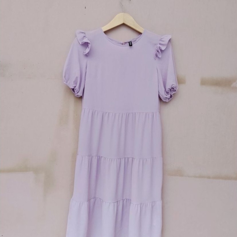 PRELOVE Midi Dress Ruffle Lilac