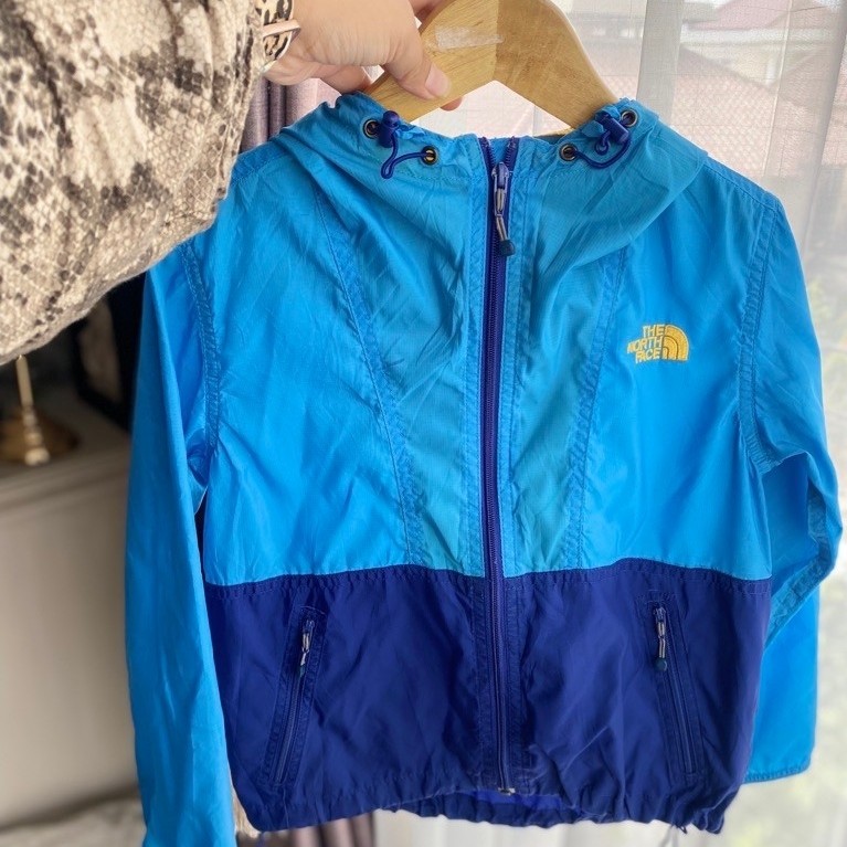 [3-4] jaket running anak perempuan TNF. jaket running anak laki laki TNF