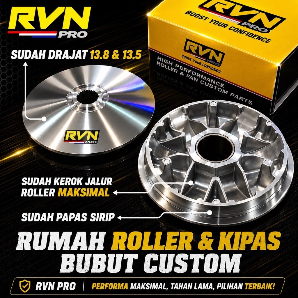 RUMAH ROLER PULLEY PULY KIPAS CVT KIPAS RUMAH ROLER ROLLER RACING MIO SPORTY MIO SOUL NOUVO MIO J MI