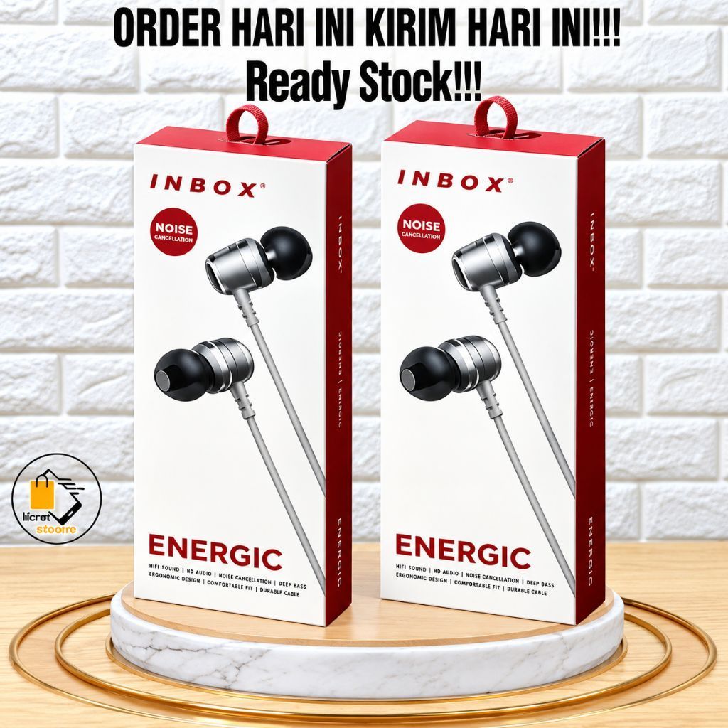 Headset HF Earphone INBOX ENERGIC Exstrabasss Jernih Murah