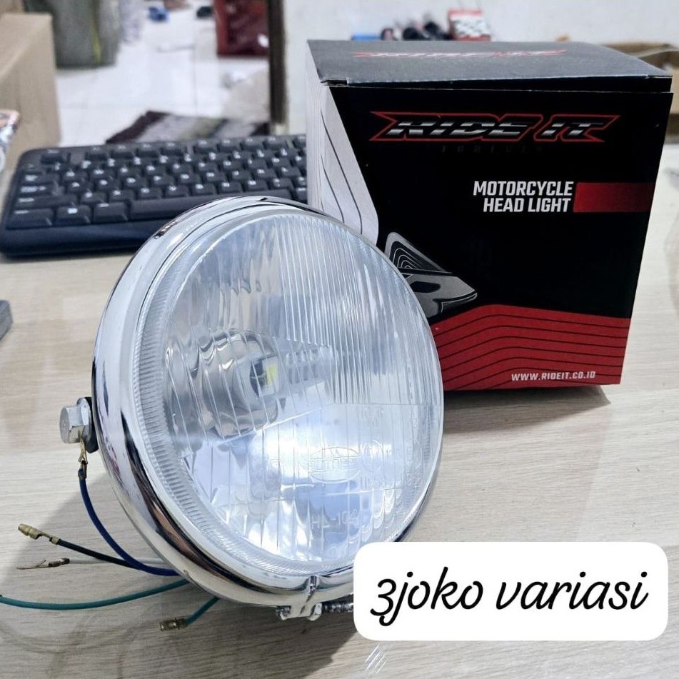 Reflektor CB kaca autopal merk ride it/batok cb crom kaca autopal