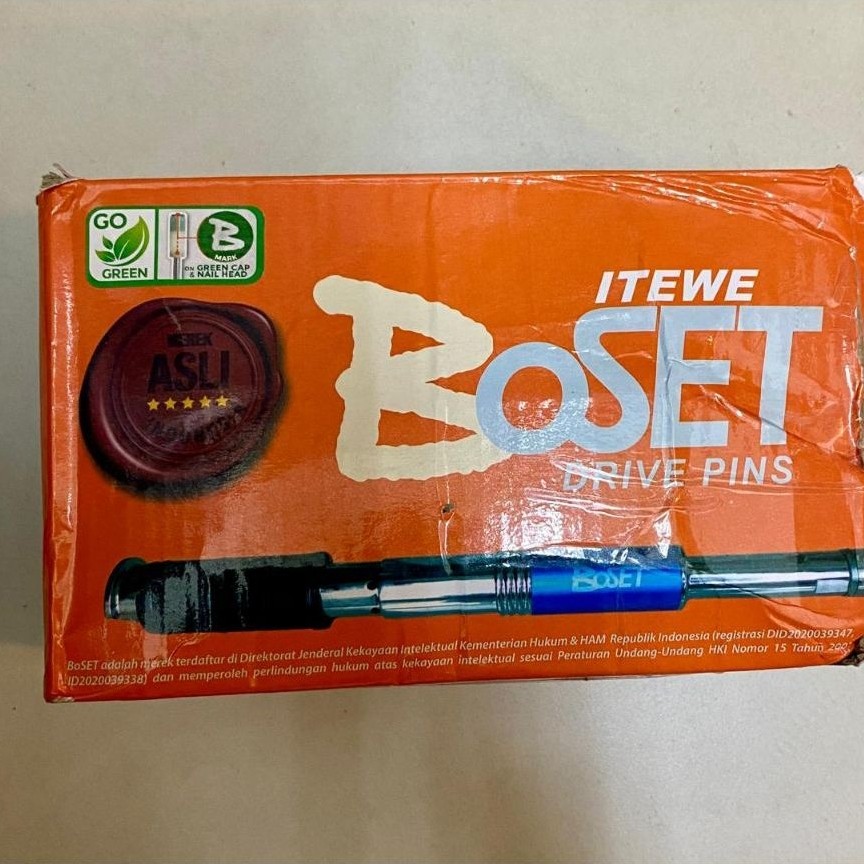 Paku washer boset 8.5mm panjang 27mm / Boset pin washer 200pcs / Paku stampset / Paku beton