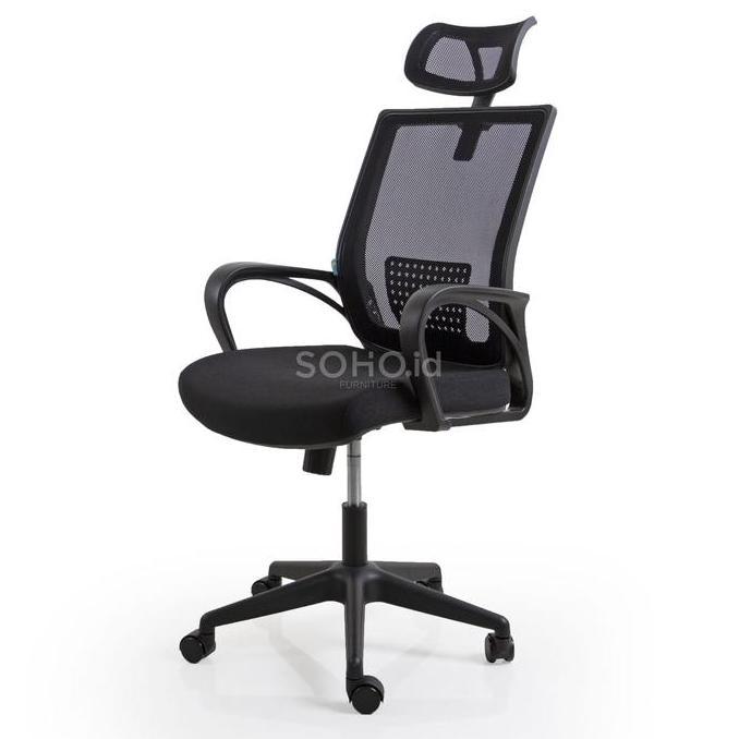 (Masterpiece) Soho.id Decco Kursi Kantor Travi 1 Black - Kursi SOHO - Working Chair