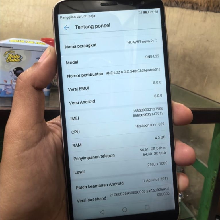 Huawei nova 2i Ram 4/64(hp android Hp second)