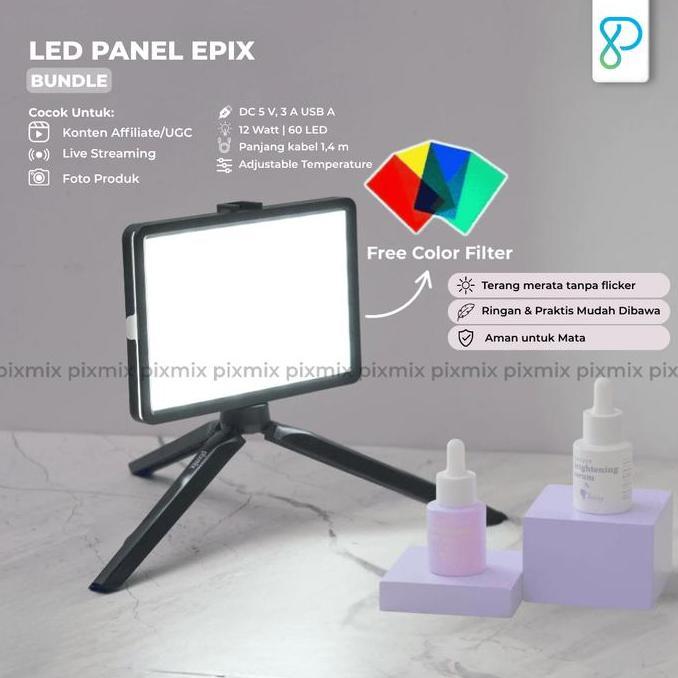 Lampu Mini Studio - LED Panel Epix / Lampu Foto Produk / Lighting