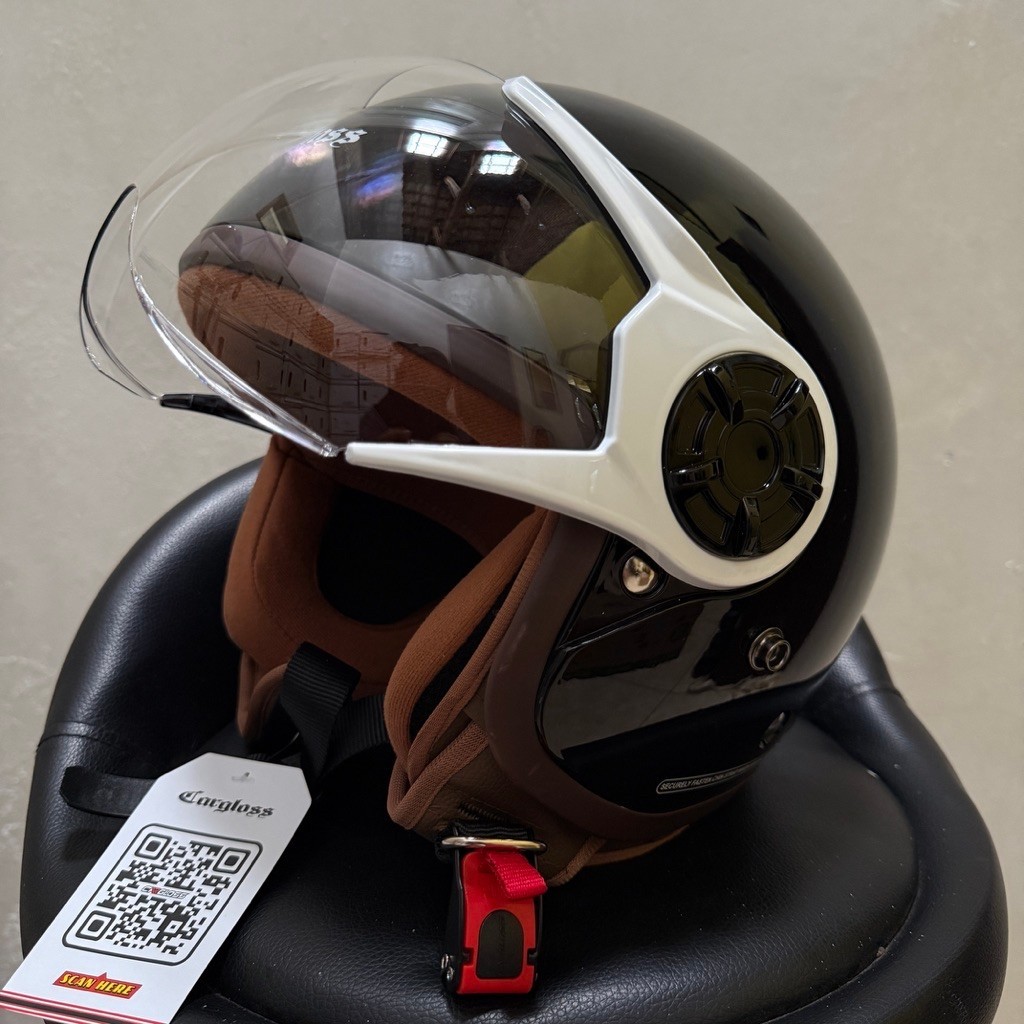 HELM CARGLOSS HIJAB YRH 100% ORIGINAL warna HITAM GLOSSY