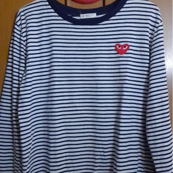 Kaos Salur Lengan Panjang Logo Play CDG