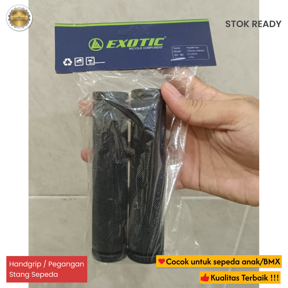 Handgrip Stang / Sarung Stang Sepeda Hitam - Grip Karet Sepeda BMX MTB & Seli