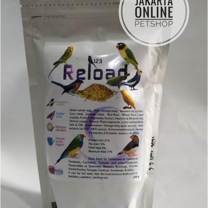 123 RELOAD MAKANAN BURUNG EKSTRA 250GR