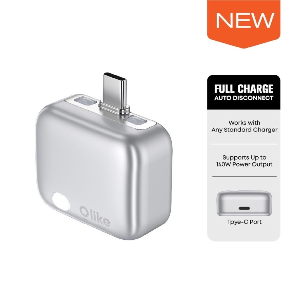 Olike CD01 Auto Disconnect Protector Type C Adapter Fast Charging Up to 140W Pop Up Power Cut Off