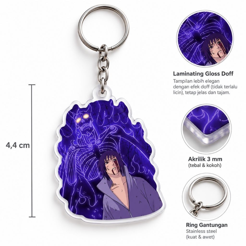 Keychain Gantungan Kunci Anime Sasuke Susanoo