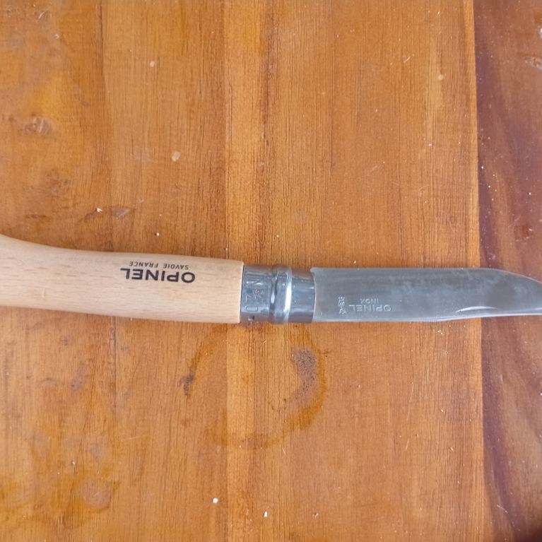 pisau opinel no 10 stainless bonus sarung kulit