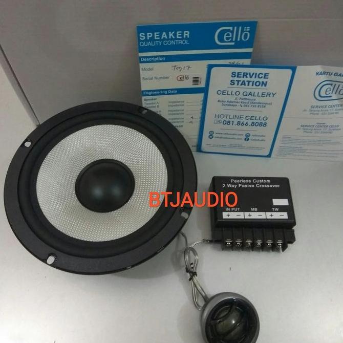 Ready SPEAKER SPLIT COMPONENT 2 WAY PEERLESS CELLO TC5 CUSTOM Non Cod