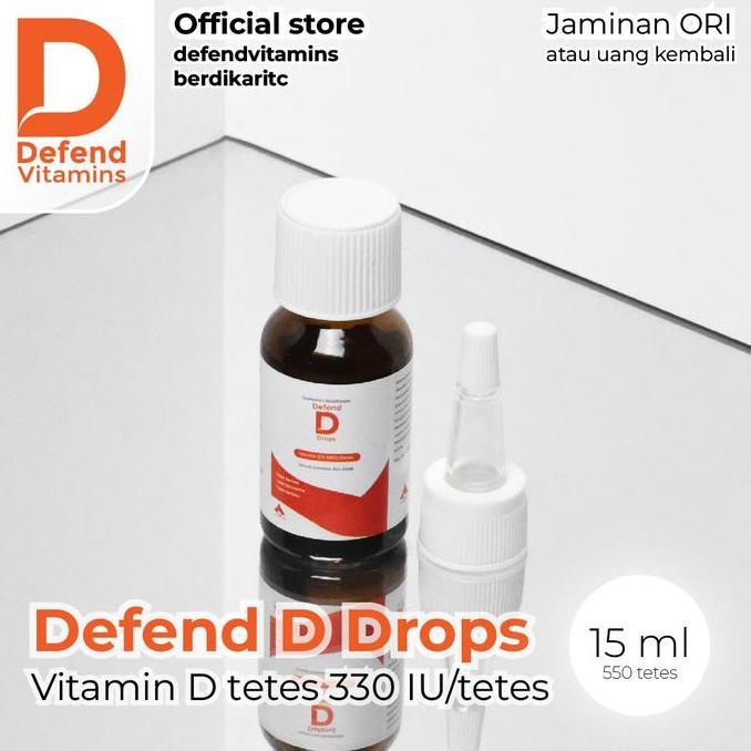 Defend D Drops 15ml Vitamin D3 tetes untuk bayi/anak/dewasa